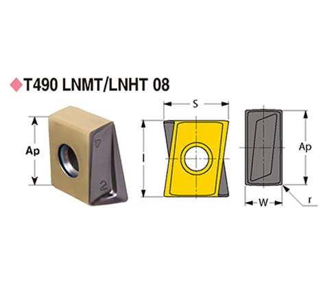 밀링인서트-T490 LNMT0804PNR IC808