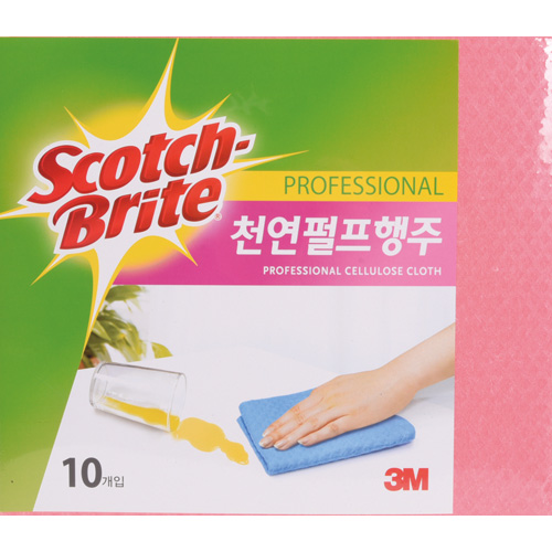 3M 테이프 행주 천연펄프행주 핑크 (10EA/1봉) WN300581983 1봉