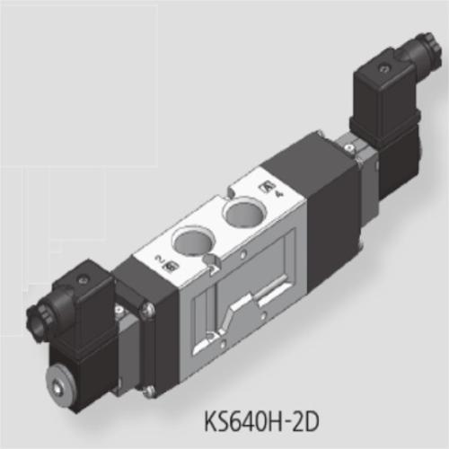 KCC 공압솔레노이드밸브(5포트) KS640H-3GL(클로즈센터) 1EA