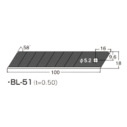 커터날-BL-12P(1타=10장묶음) 흑날