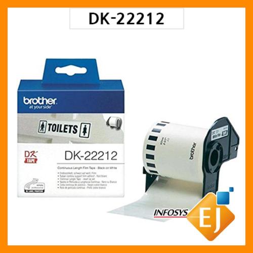 라벨테이프-DK22212(62MM)흰색/검정