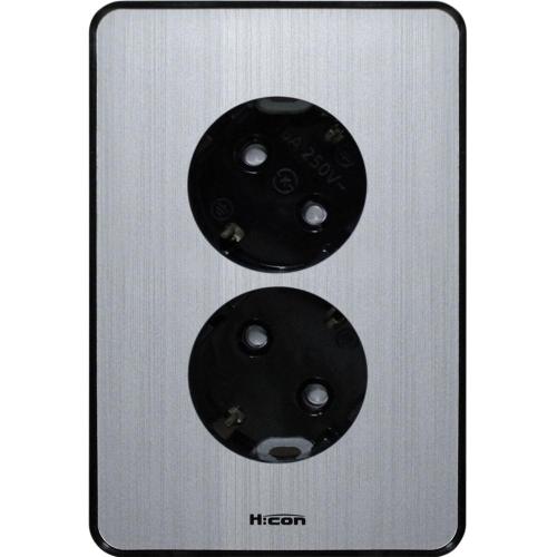 현대일렉트릭 매입콘센트(하이콘) 접지2구(HDHC80-MCS2) HDHC80-MCS2 10EA